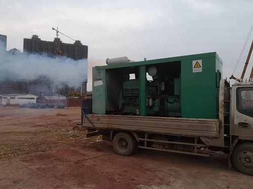 广州崇和花园第六期施工继续租用民扬250KW康明斯柴油发电机组